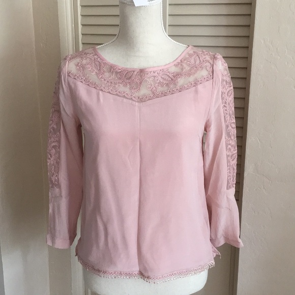 other Tops - Pink silk blouse